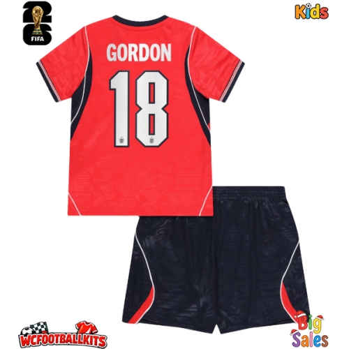 England Anthony Gordon #18 Replica Away Stadium Kit for Kids World Cup 2026 Short Sleeve (+ pants)